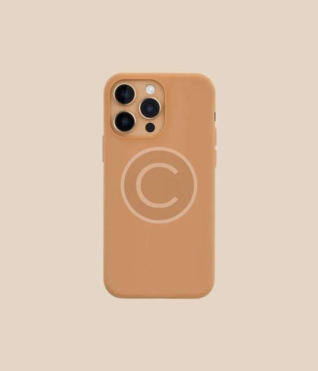 Matte tan silicone phone case